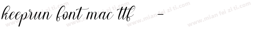 keeprun font mac ttf字体下载字体转换